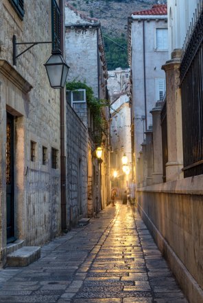 Wandering the streets of old town Dubrovnik at dawn